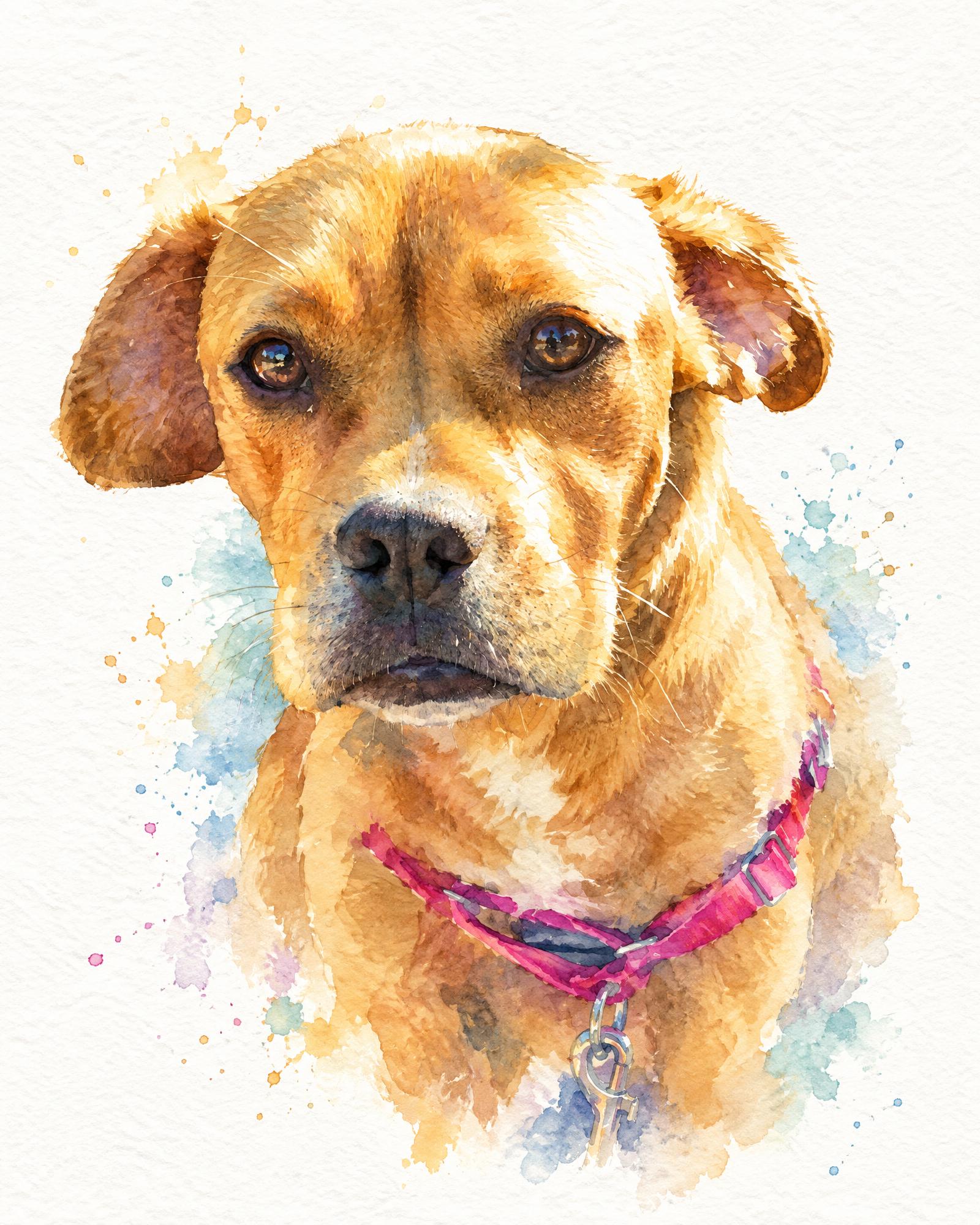 Watercolour Portrait example